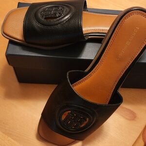 Tommy Hilfiger Black Sandals with Sleek Design